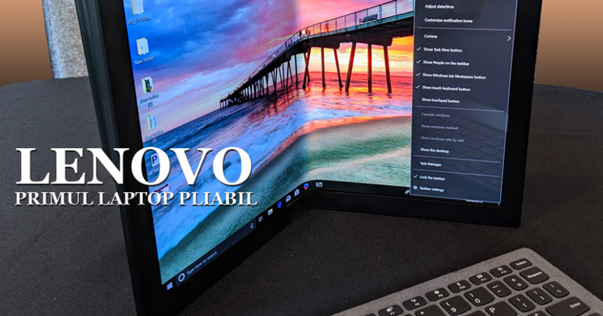 Lenovo dezvaluie primul laptop pliabil